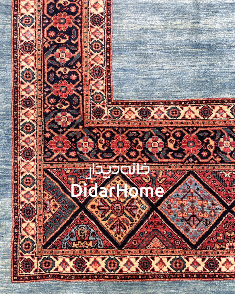 فرش دستباف قشقایی طرح ترنجی شش متری