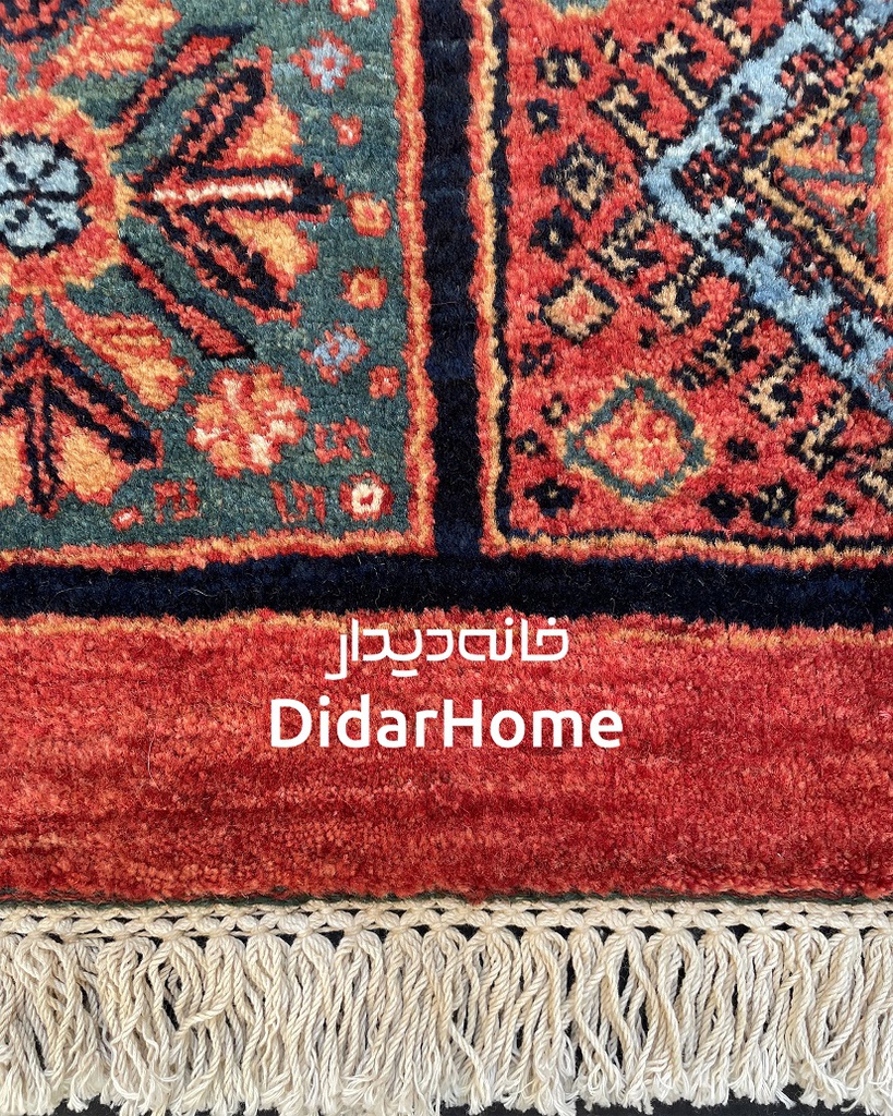 فرش دستباف قشقایی طرح کفساده چهار متری