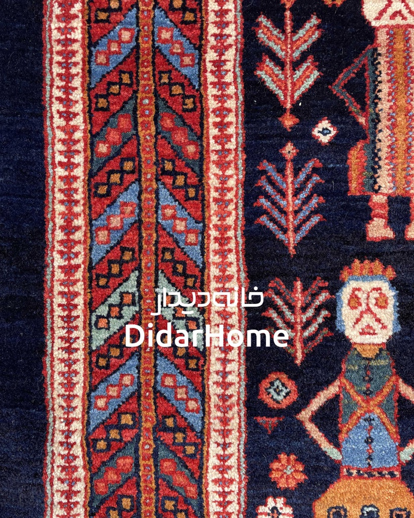 فرش دستباف قشقایی طرح افشان ذرع و نیم