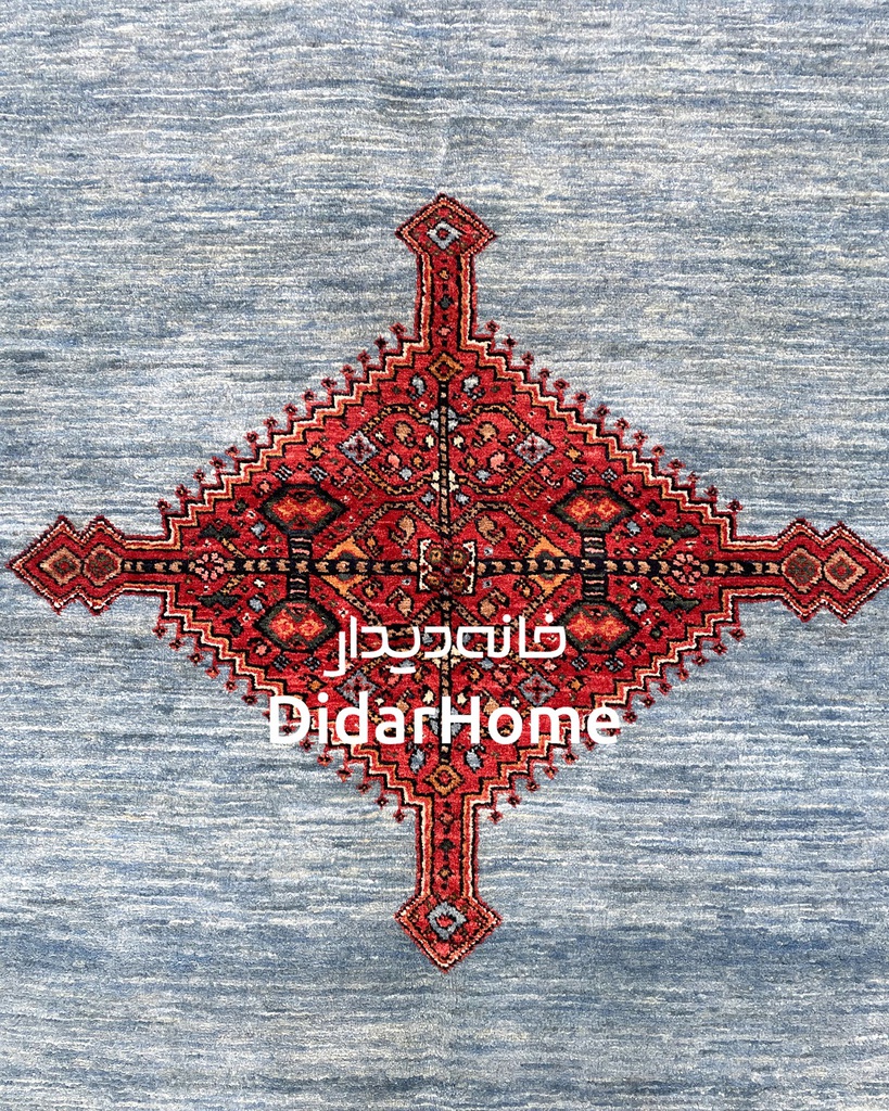 فرش دستباف قشقایی طرح ترنجی چهار متری