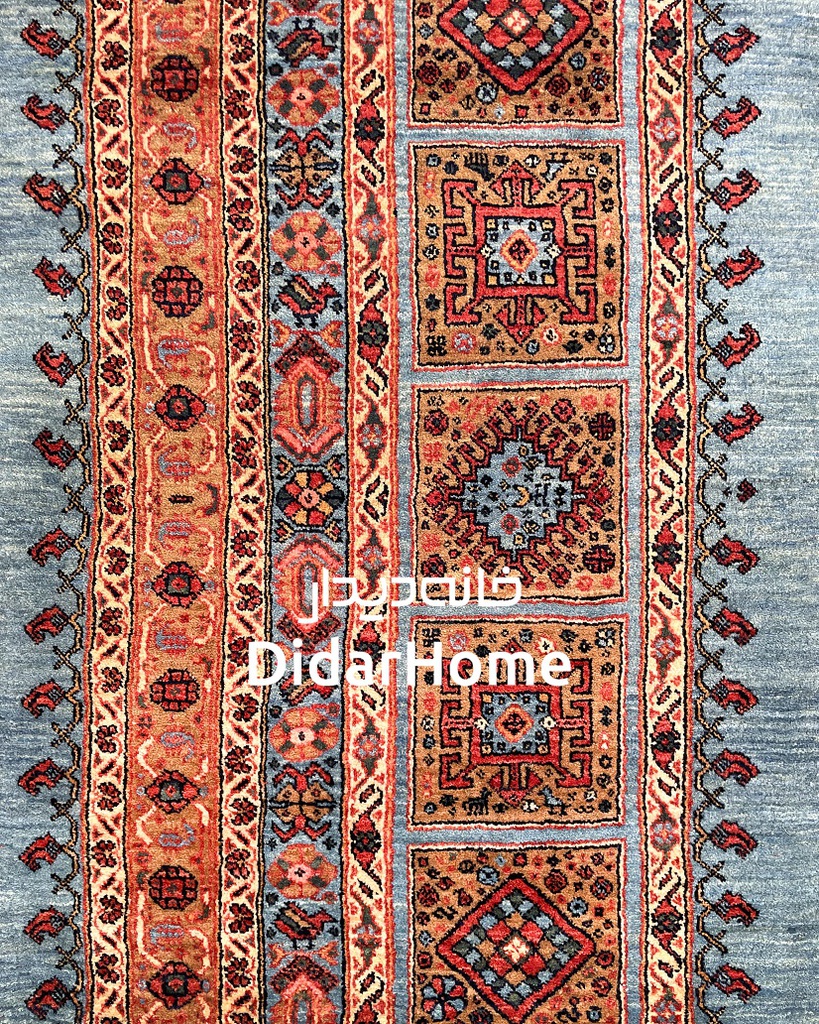 فرش دستباف قشقایی طرح کفساده شش متری