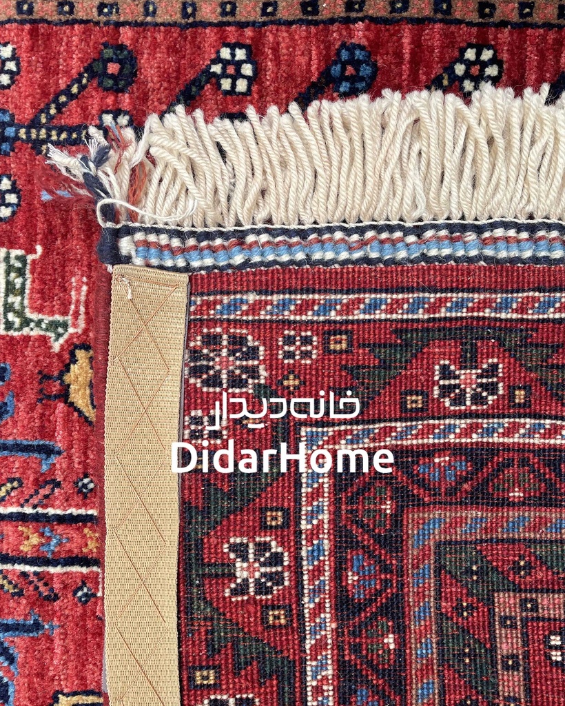 فرش دستباف قشقایی طرح ترنجی ذرع و نیم