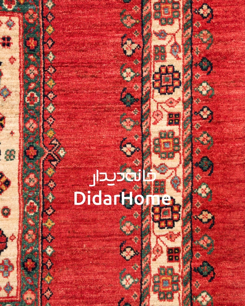 فرش دستباف قشقایی طرح ترنجی ذرع و نیم