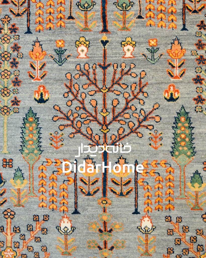 فرش دستباف محل طرح درخت زندگی شش متری