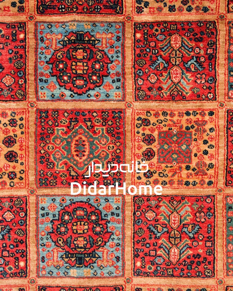 فرش دستباف قشقایی طرح خشتی شش متری