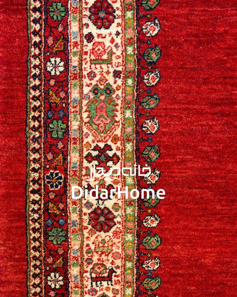 فرش دستباف قشقایی طرح کفساده ذرع و نیم