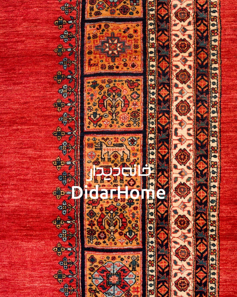 فرش دستباف قشقایی طرح کفساده چهار متری