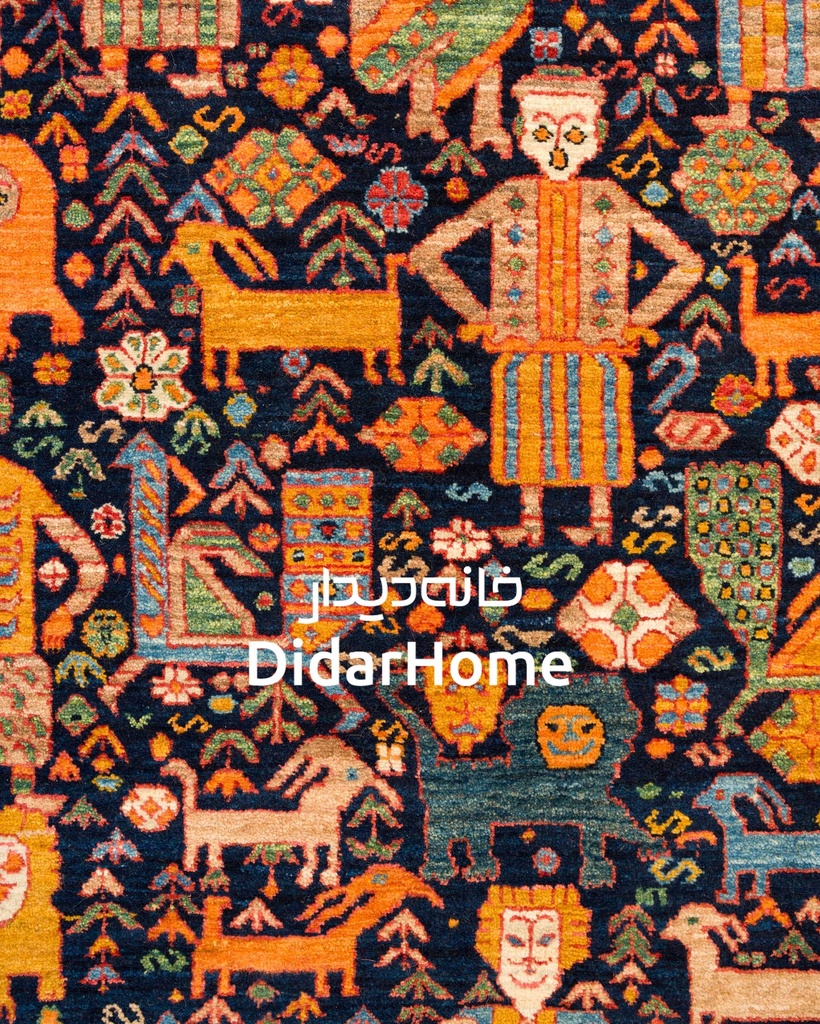 فرش دستباف قشقایی طرح افشان چهار متری