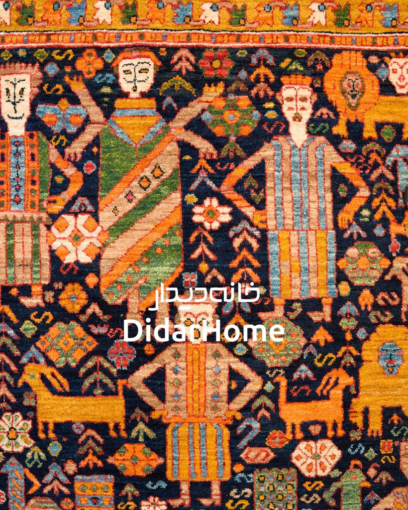 فرش دستباف قشقایی طرح افشان چهار متری