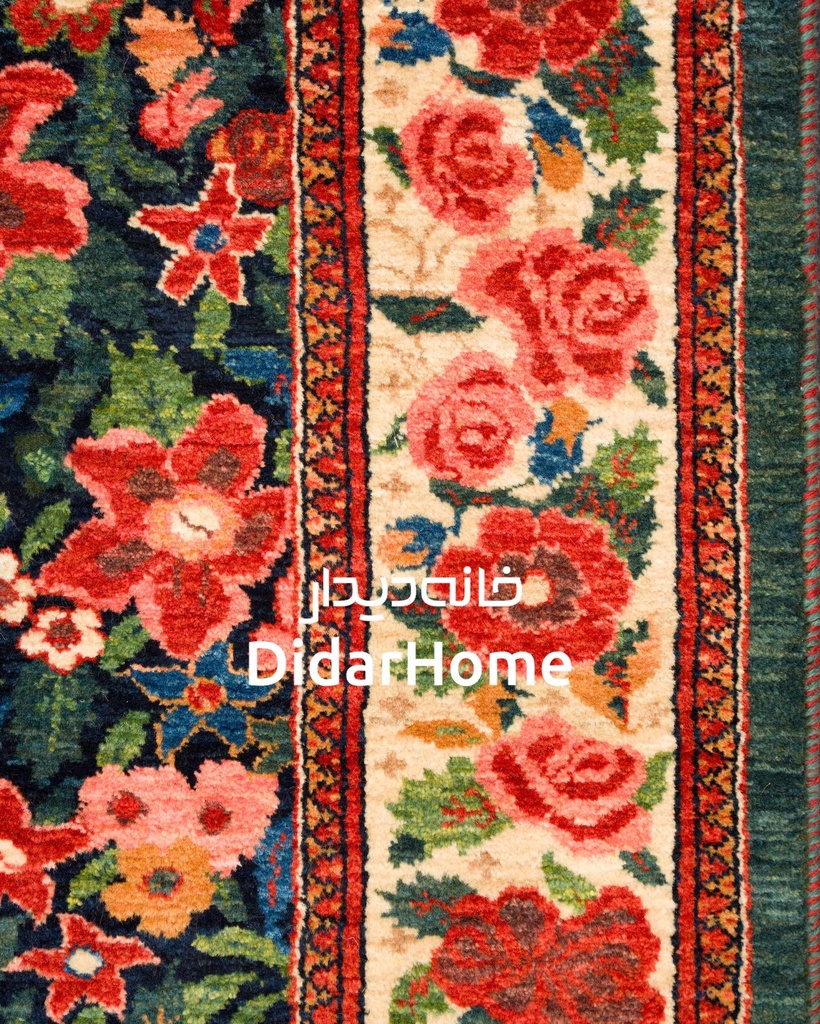 کناره دستباف بیجار طرح هزارگل