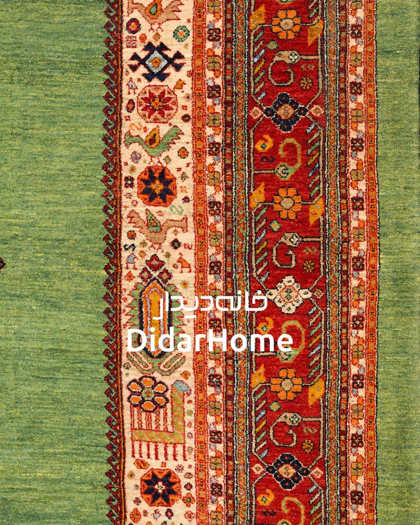 فرش دستباف قشقایی طرح ترنجی نه متری