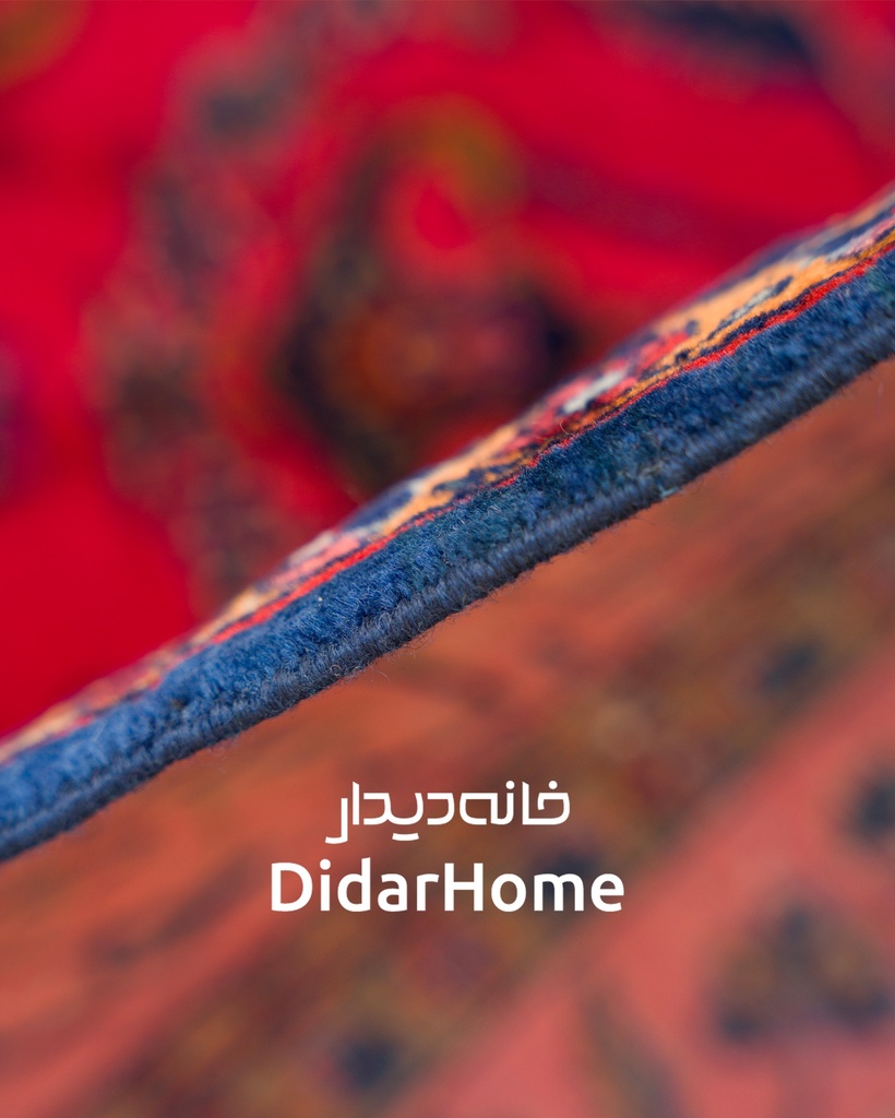 فرش دستباف آنتیک کاشان طرح محرابی سه متری