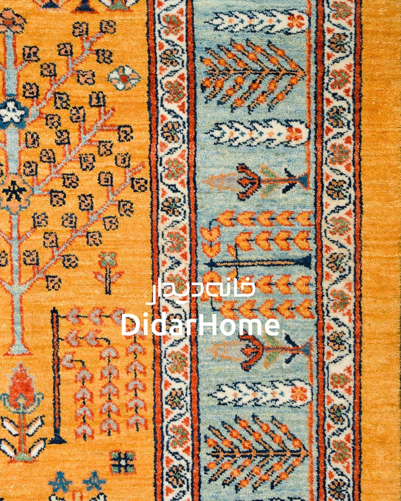 فرش دستباف محل طرح درخت زندگی شش متری