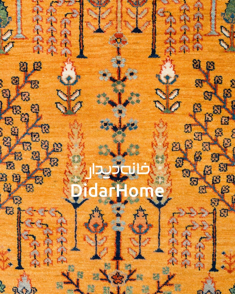 فرش دستباف محل طرح درخت زندگی شش متری