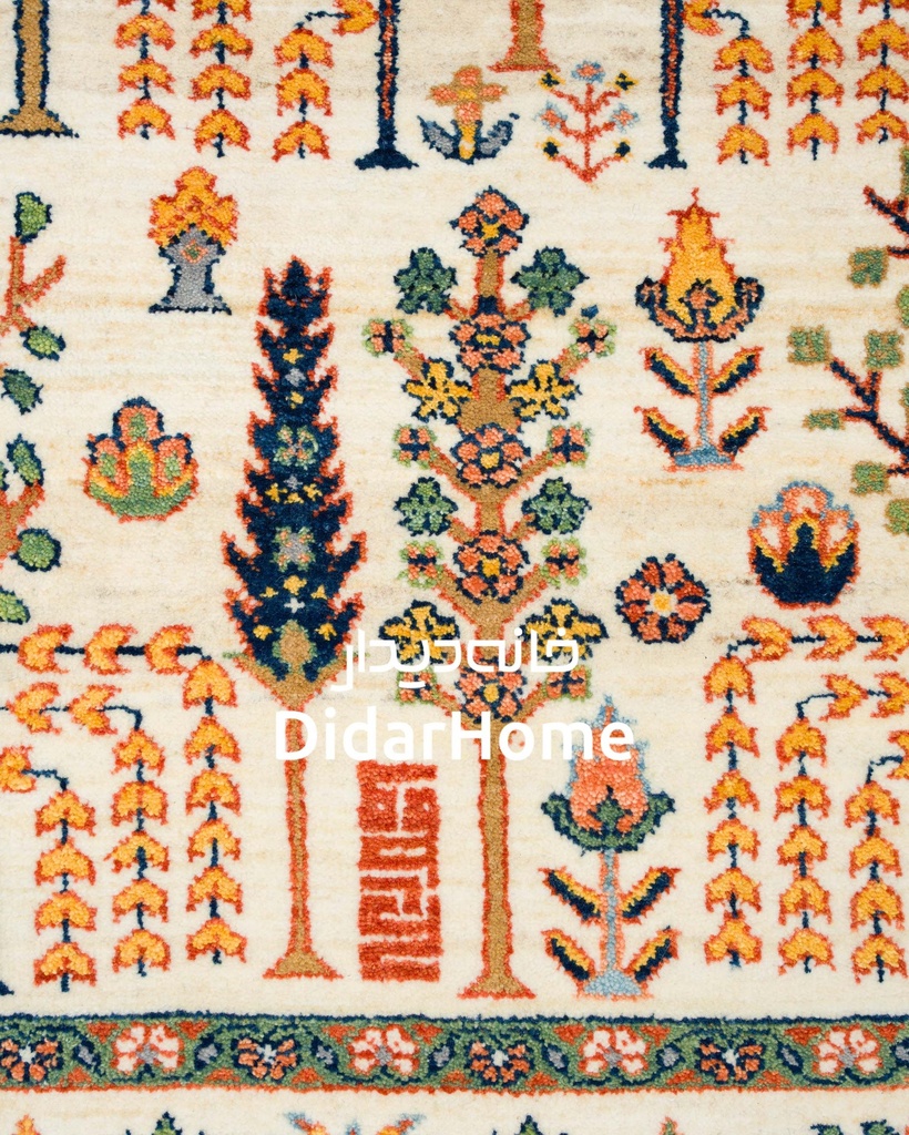 فرش دستباف محل طرح درخت زندگی سه متری