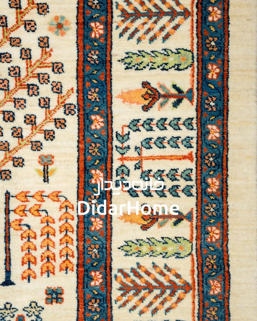 فرش دستباف محل طرح درخت زندگی شش متری