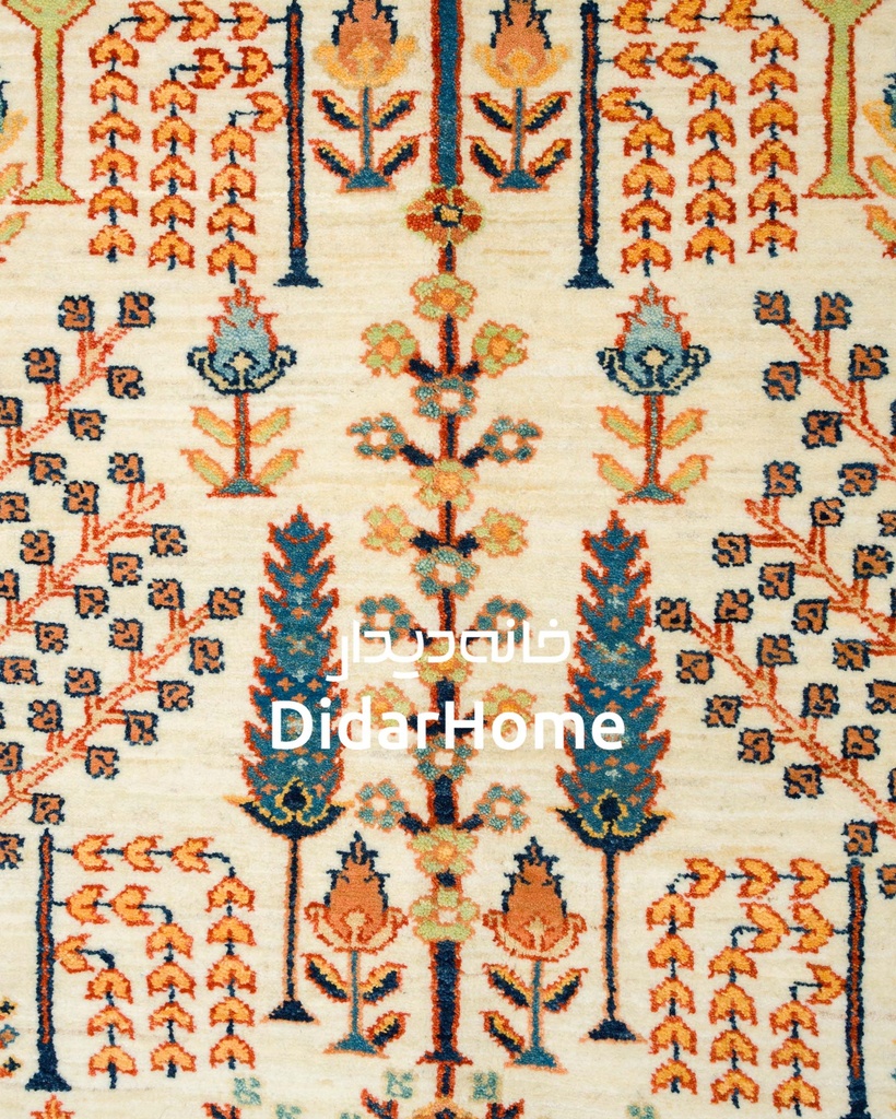 فرش دستباف محل طرح درخت زندگی شش متری