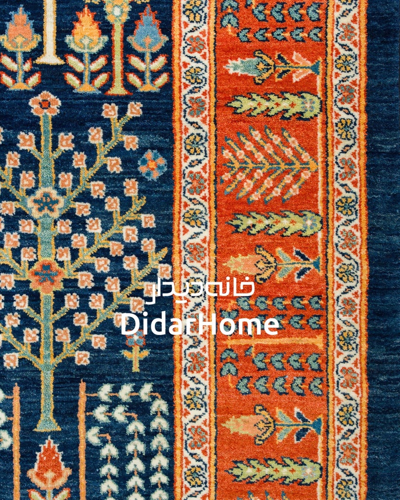 فرش دستباف محل طرح درخت زندگی شش متری