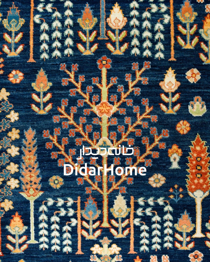 فرش دستباف محل طرح درخت زندگی شش متری