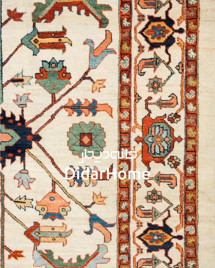 فرش دستباف هریس طرح افشان نه متری