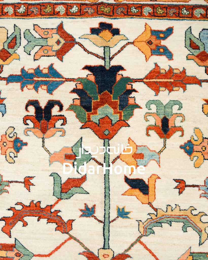 فرش دستباف هریس طرح افشان نه متری