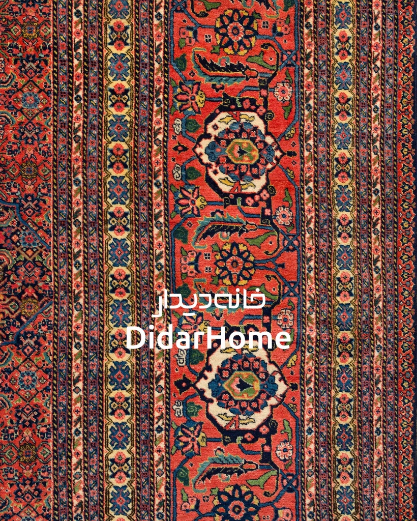 فرش دستباف آنتیک سراب طرح ترنجی دوازده متری