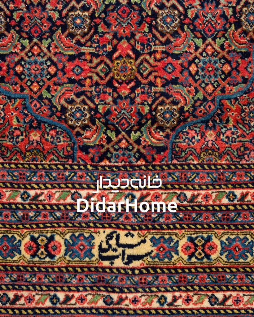 فرش دستباف آنتیک سراب طرح ترنجی دوازده متری