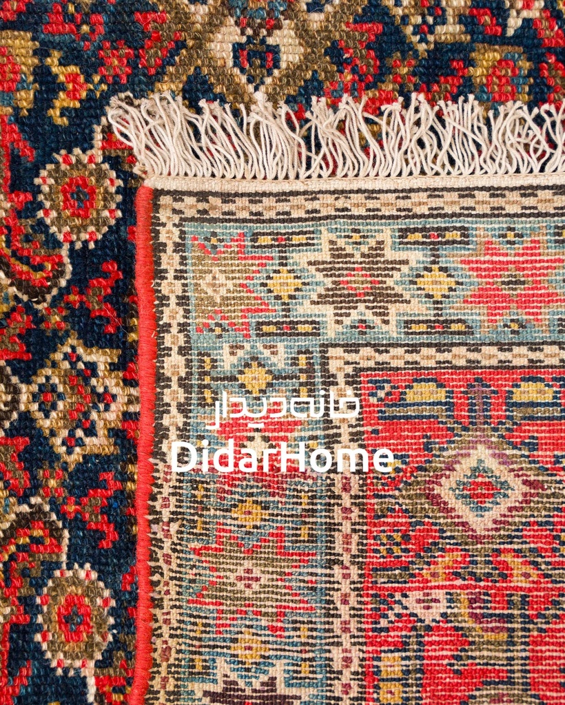 فرش دستباف آنتیک ملایر طرح افشان شش متری