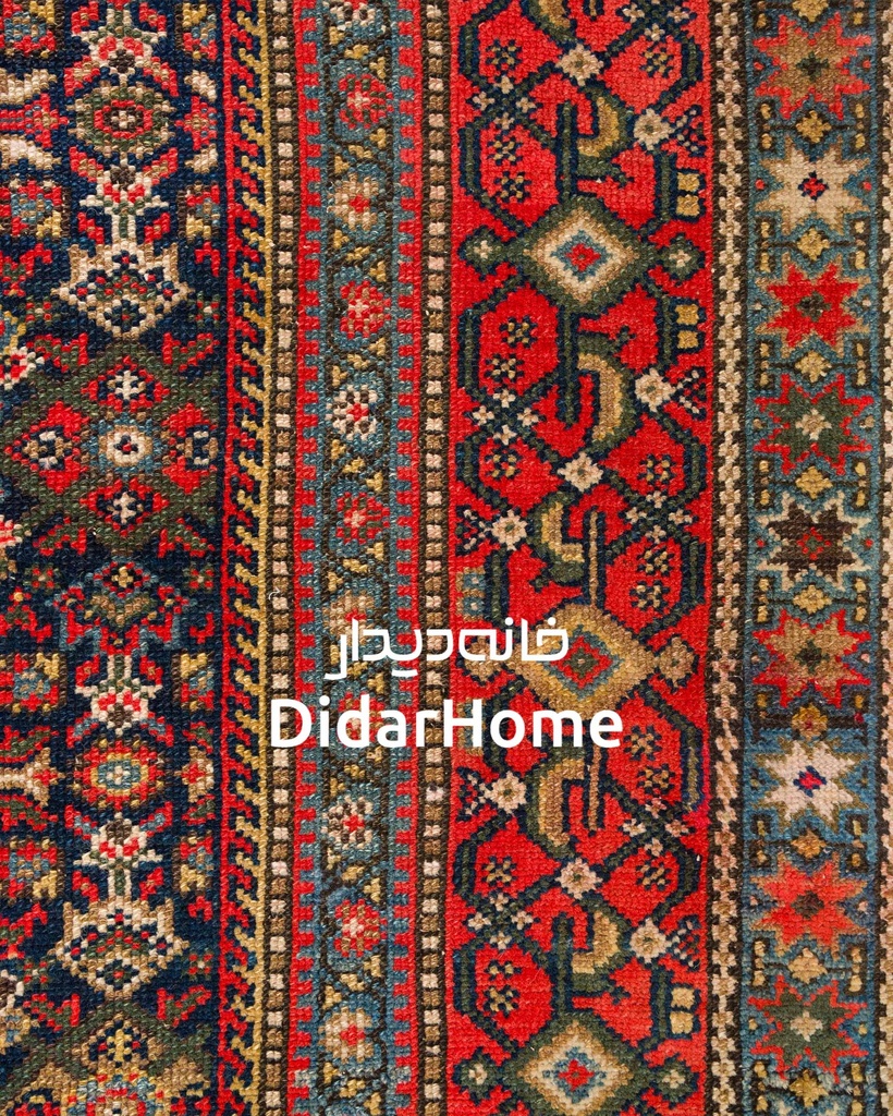 فرش دستباف آنتیک ملایر طرح افشان شش متری