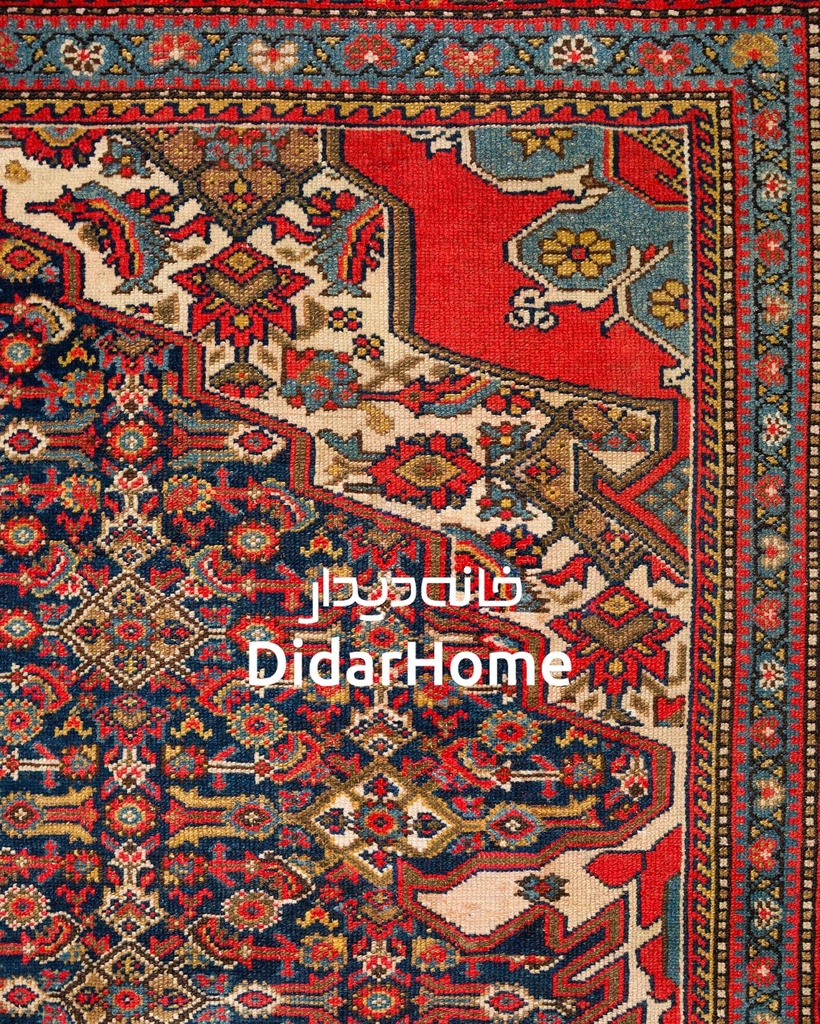 فرش دستباف آنتیک ملایر طرح افشان شش متری