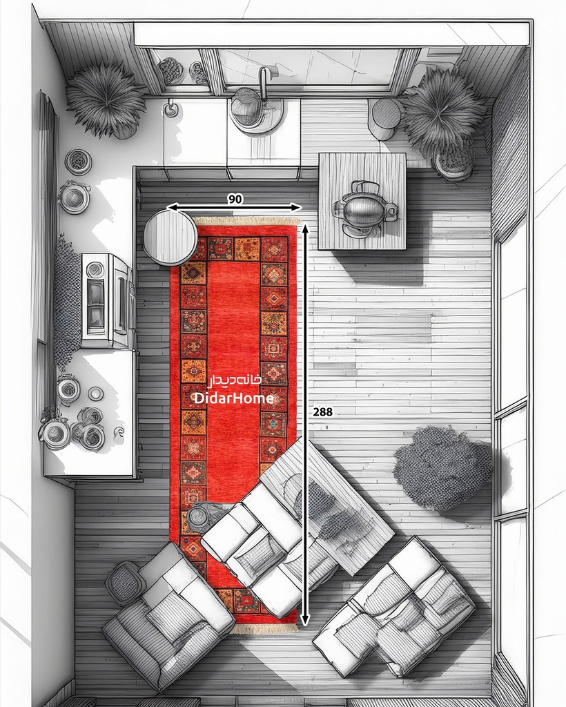 کناره دستباف قشقایی طرح کفساده