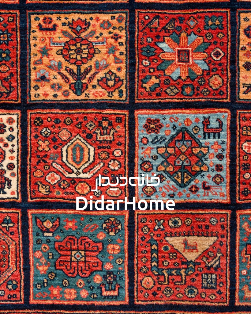 فرش دستباف قشقایی طرح خشتی ذرع و نیم