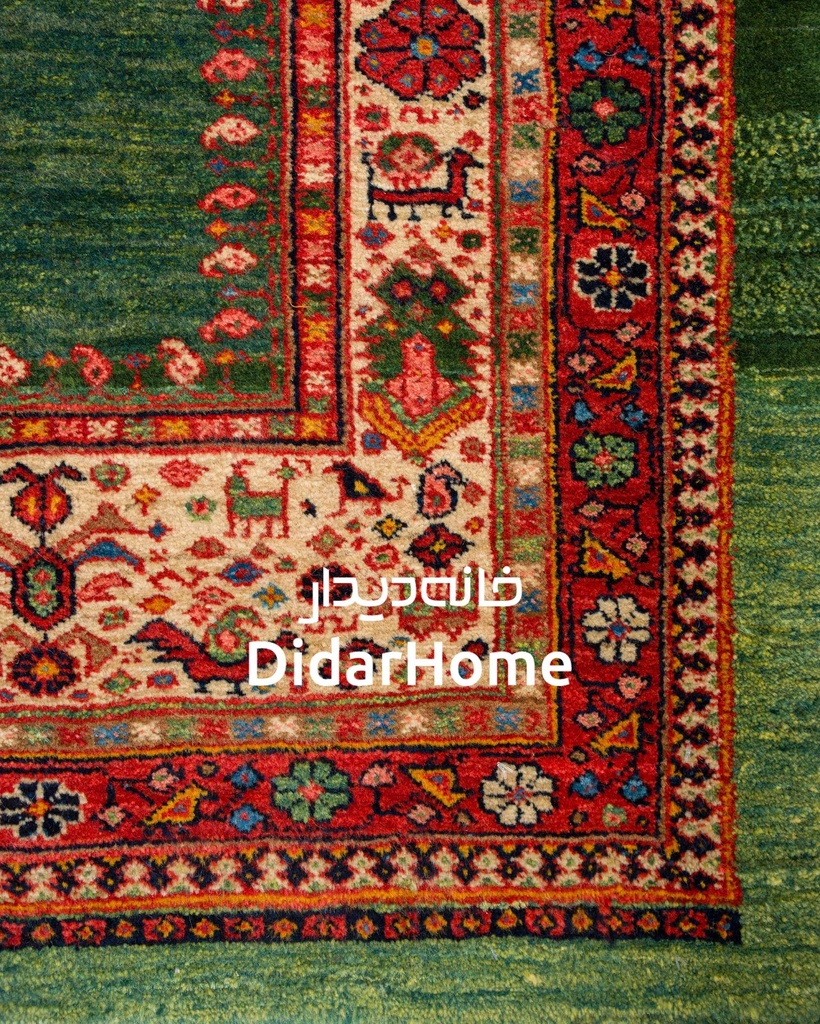 فرش دستباف قشقایی طرح کفساده ذرع و نیم