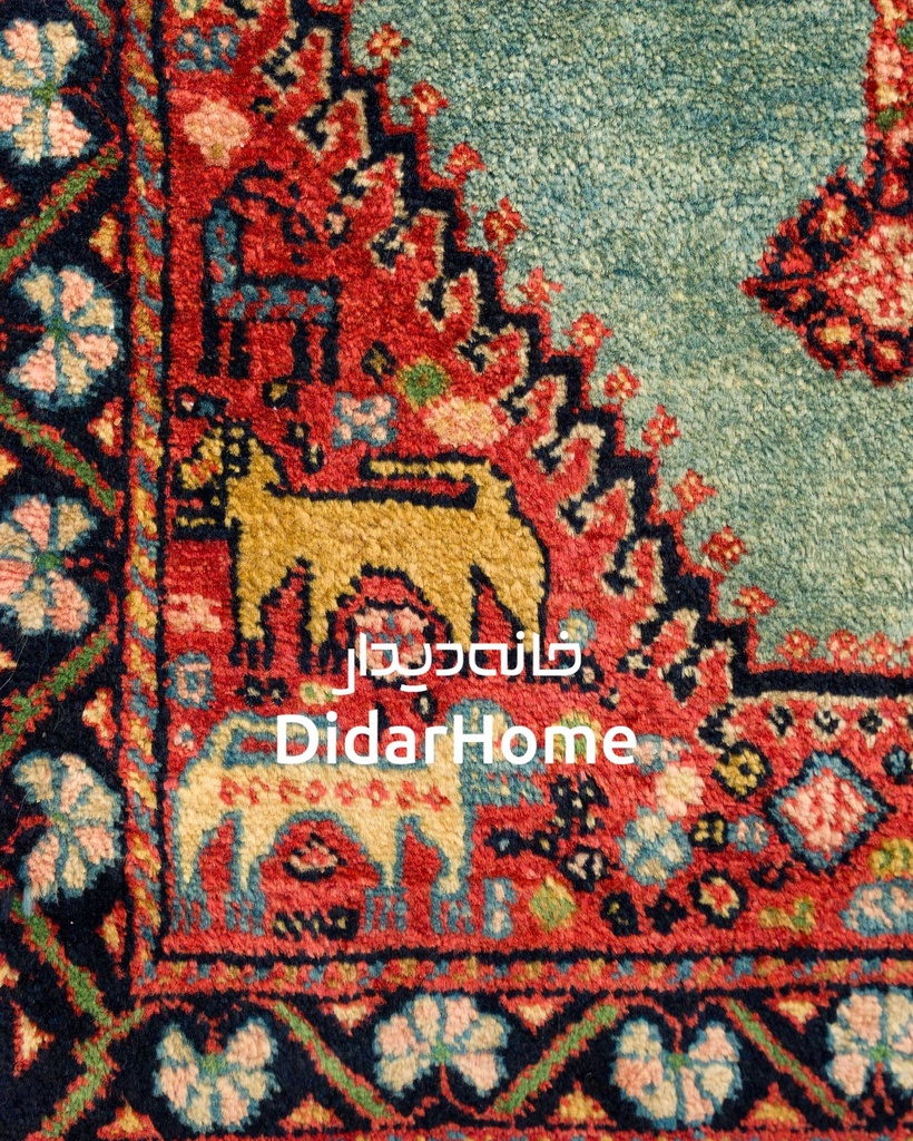 فرش دستباف قشقایی طرح ترنجی ذرع و نیم