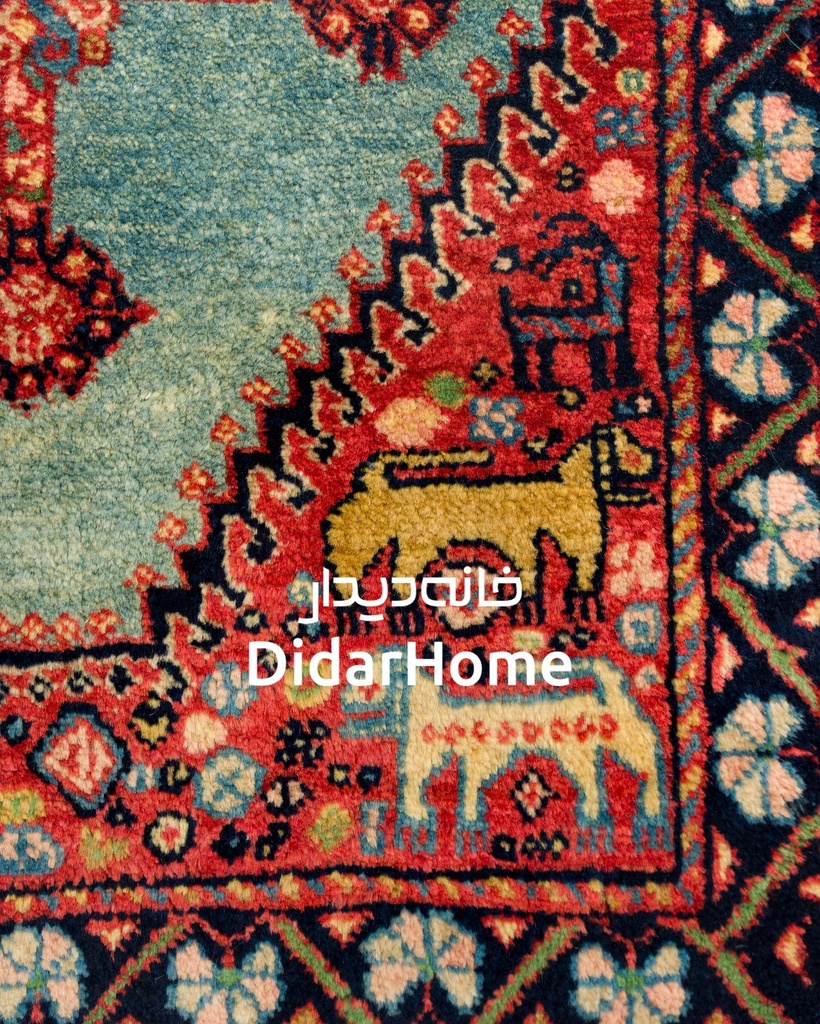 فرش دستباف قشقایی طرح ترنجی ذرع و نیم