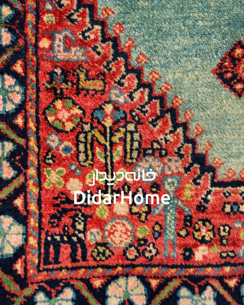 فرش دستباف قشقایی طرح ترنجی ذرع و نیم