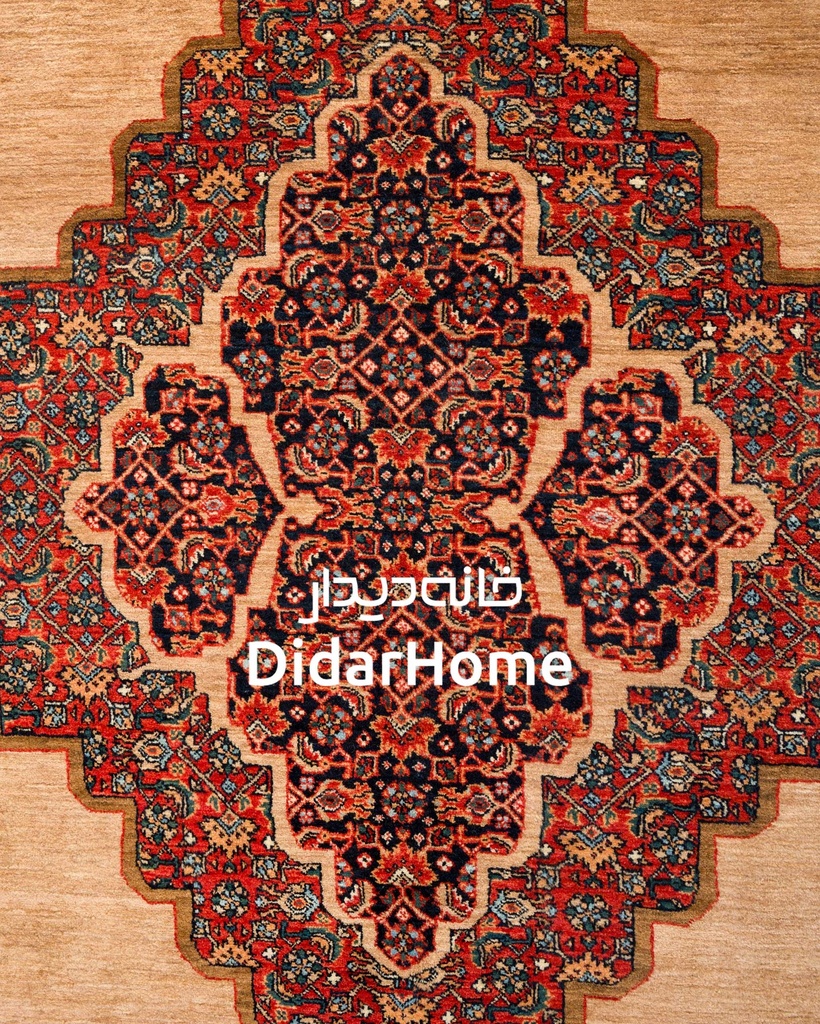 فرش دستباف بیجار طرح ترنجی نه متری