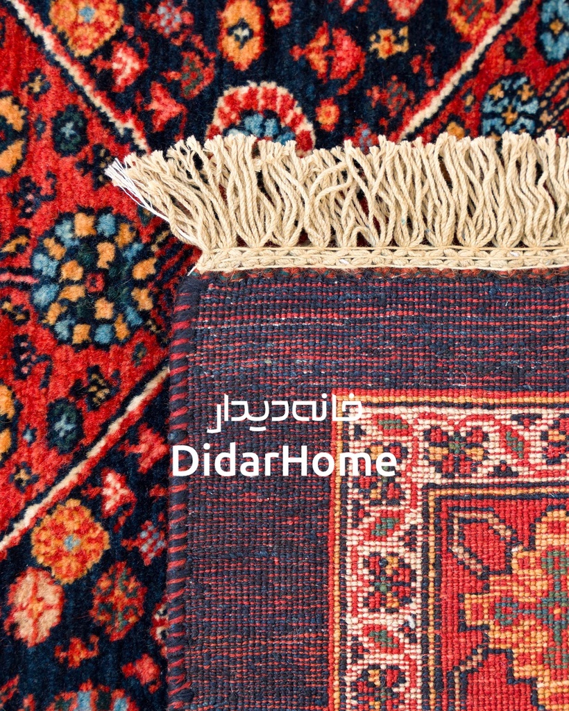 فرش دستباف قشقایی طرح ترنجی ذرع و نیم