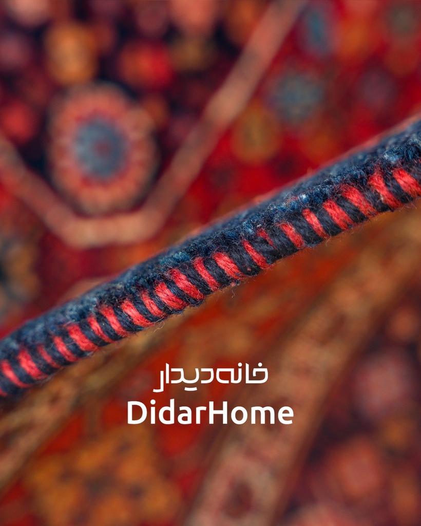 فرش دستباف قشقایی طرح ترنجی ذرع و نیم