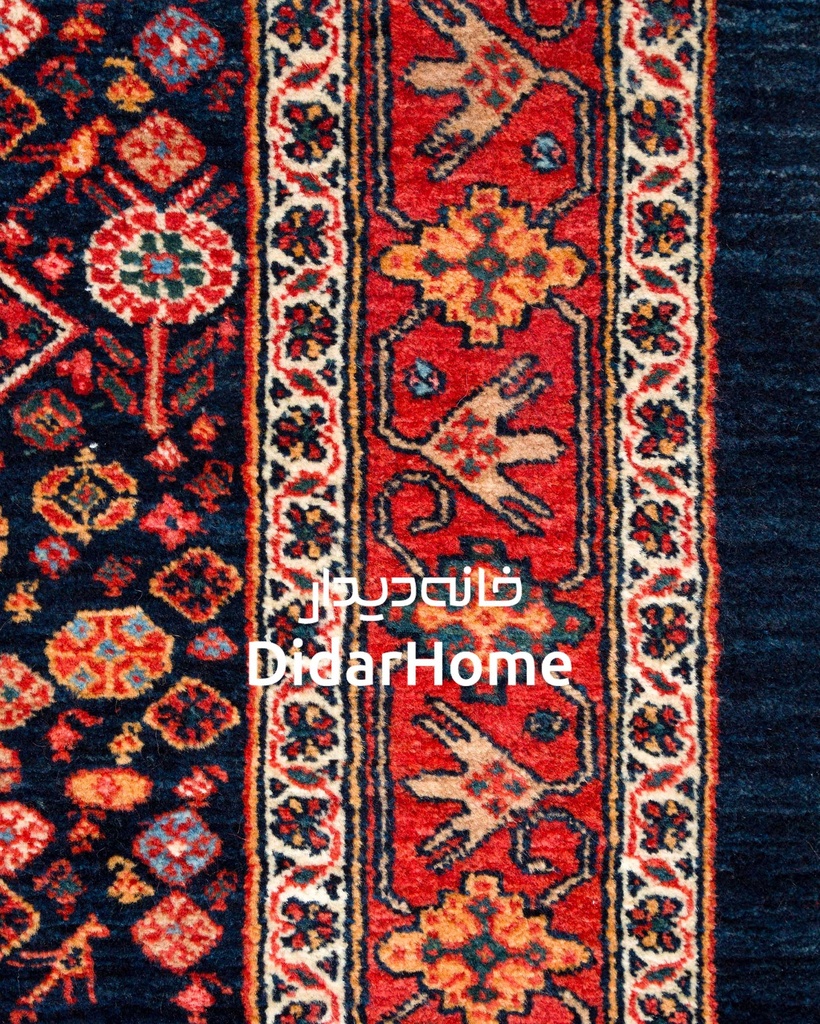 فرش دستباف قشقایی طرح ترنجی ذرع و نیم