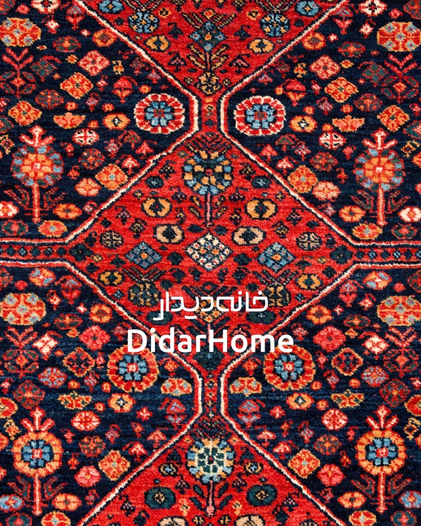 فرش دستباف قشقایی طرح ترنجی ذرع و نیم