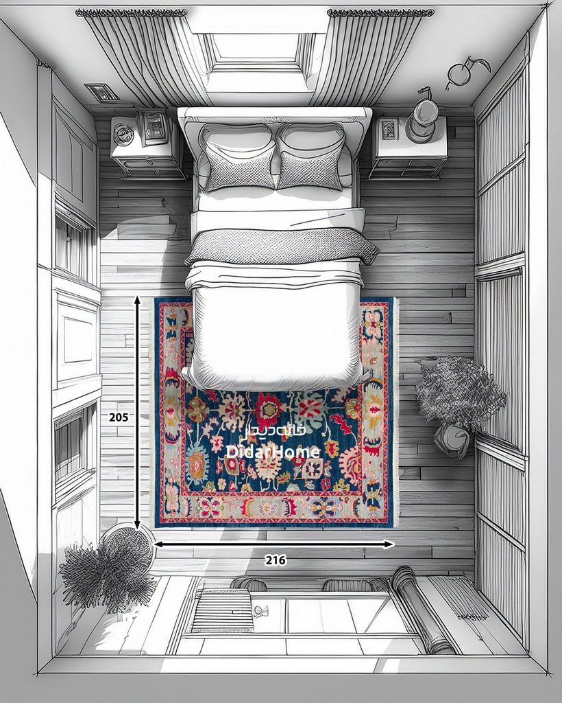 فرش دستباف سلطان آباد طرح افشان چهار متری