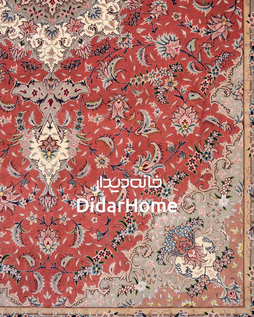 فرش دستباف تبریز طرح تقی زاده ۵۰ رج شش متری