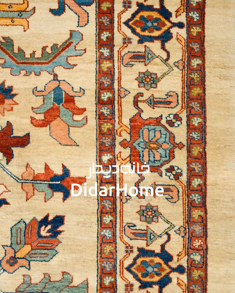 فرش دستباف هریس طرح افشان نه متری