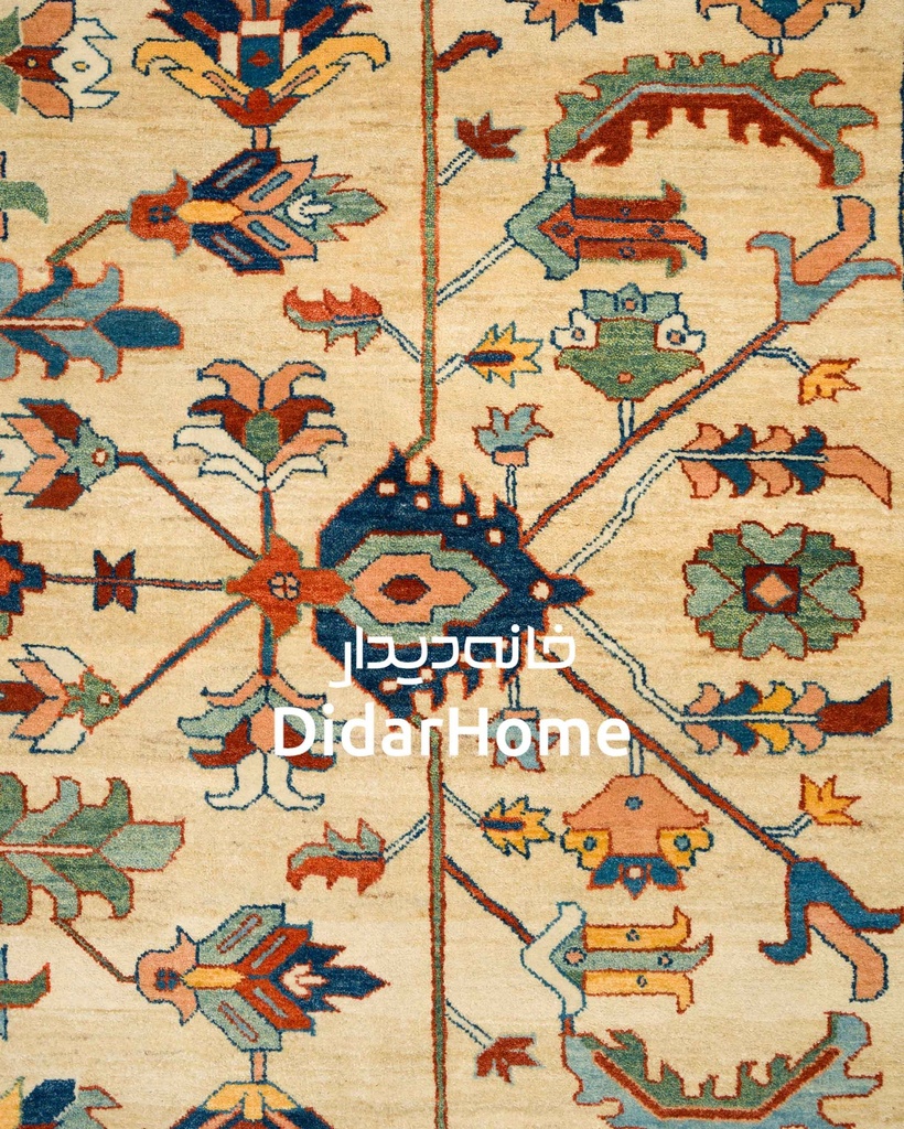 فرش دستباف هریس طرح افشان نه متری