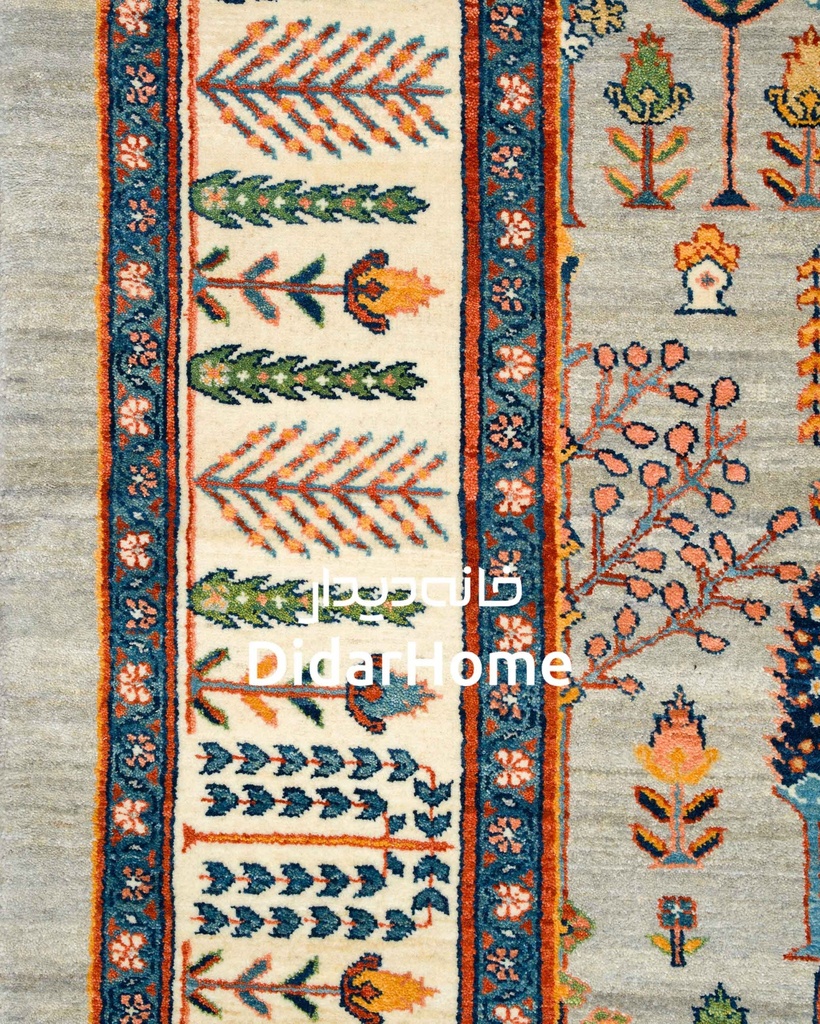 فرش دستباف محل طرح درخت زندگی دوازده متری