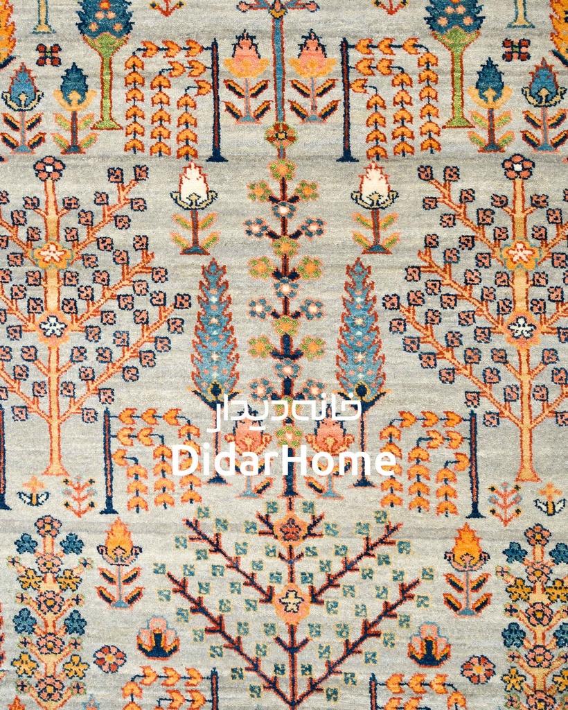 فرش دستباف محل طرح درخت زندگی دوازده متری