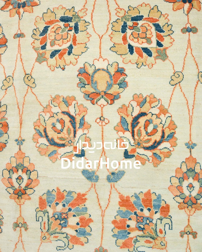 فرش دستباف سلطان آباد طرح افشان نه متری