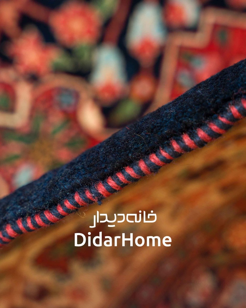 فرش دستباف قشقایی طرح ترنجی نه متری