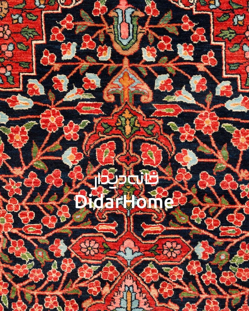 فرش دستباف قشقایی طرح ترنجی نه متری